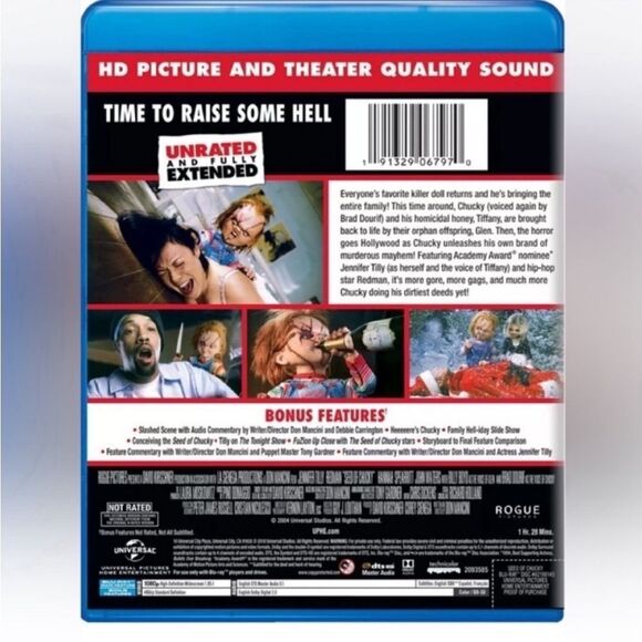 Chucky Childs Play Horror Movie Blu Ray DVD - Picture 2 of 2
